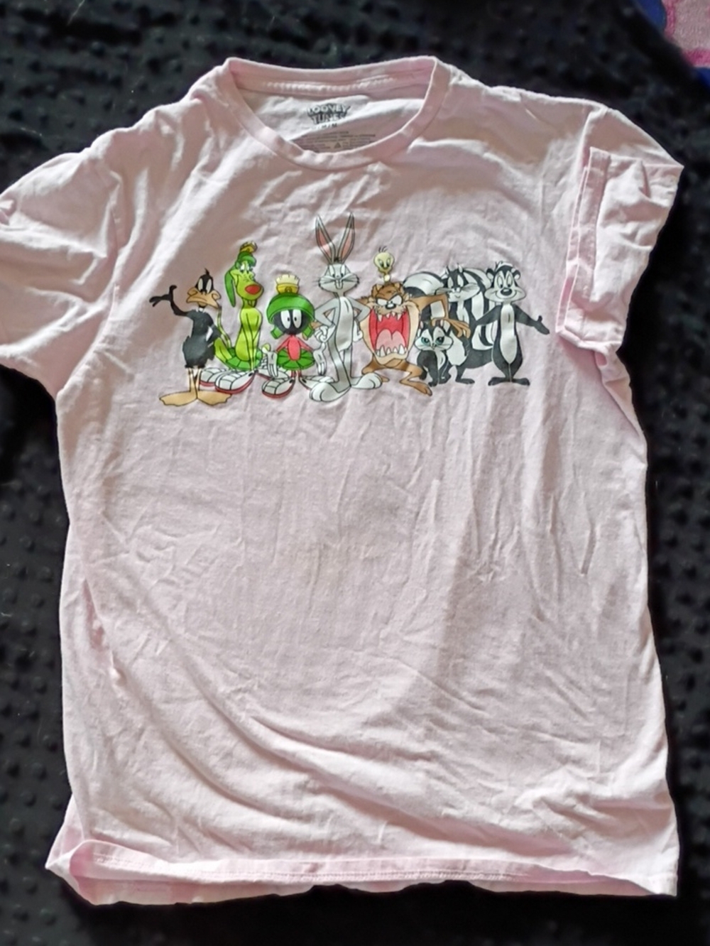 Warner Bros. Light Pink Woman's Short Sleeve Tee with Looney Tunes Characters